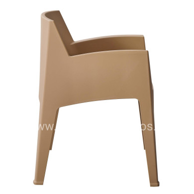 ΠΟΛΥΘΡΟΝΑ ΠΟΛΥΠΡΟΠΥΛΕΝΙΟΥ SLEEK HM6370.03 ΚΑΠΟΥΤΣΙΝΟ 68x63x82,5Υεκ.