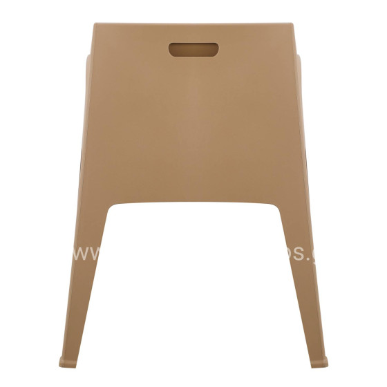 POLYPROPYLENE ARMCHAIR SLEEK HM6370.03 CAPPUCCINO 68x63x82.5Hcm.