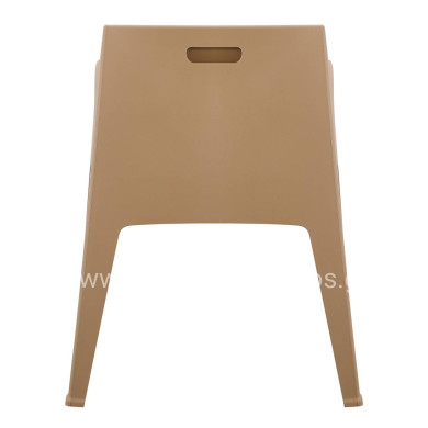 POLYPROPYLENE ARMCHAIR SLEEK HM6370.03 CAPPUCCINO 68x63x82.5Hcm.