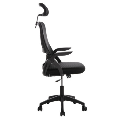 OFFICE CHAIR BLAZER HM1205.01 BLACK MESH FABRIC--BLACK ARMS 60x58x110-130Hcm.