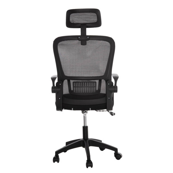 OFFICE CHAIR BLAZER HM1205.01 BLACK MESH FABRIC--BLACK ARMS 60x58x110-130Hcm.