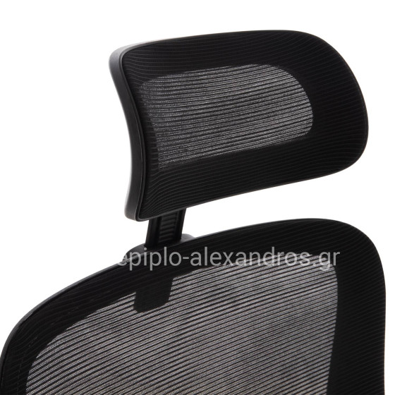 OFFICE CHAIR BLAZER HM1205.01 BLACK MESH FABRIC--BLACK ARMS 60x58x110-130Hcm.