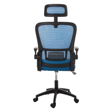 OFFICE CHAIR BLAZER HM1205.03 BLUE MESH FABRIC--BLACK ARMS 60x58x110-130Hcm.