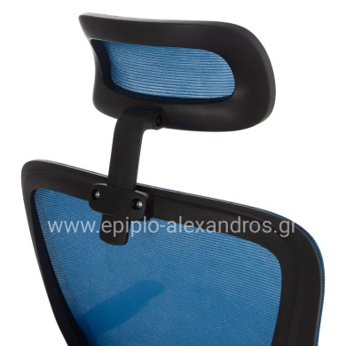 OFFICE CHAIR BLAZER HM1205.03 BLUE MESH FABRIC--BLACK ARMS 60x58x110-130Hcm.