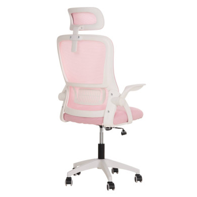OFFICE CHAIR BLAZER HM1205.04 PINK MESH FABRIC--WHITE ARMS 60x58x110-130Hcm.