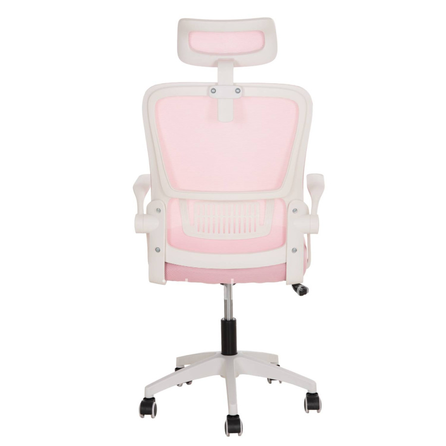 OFFICE CHAIR BLAZER HM1205.04 PINK MESH FABRIC--WHITE ARMS 60x58x110-130Hcm.