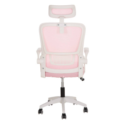 OFFICE CHAIR BLAZER HM1205.04 PINK MESH FABRIC--WHITE ARMS 60x58x110-130Hcm.