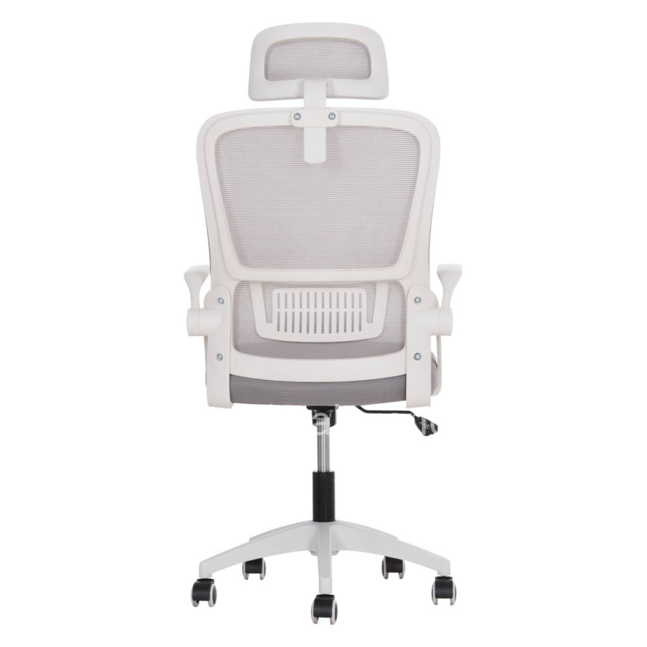 OFFICE CHAIR BLAZER HM1205.02 GREY MESH FABRIC--WHITE ARMS 60x58x110-130Hcm.