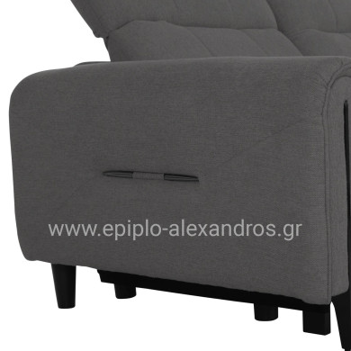 ΓΩΝΙΑΚΟΣ ΚΑΝΑΠΕΣ ΜΕ RECLINE ORACLE HM3290.01 ΓΚΡΙ ΥΦΑΣΜΑ 260x260x90(κάθισμα)x94Υεκ.
