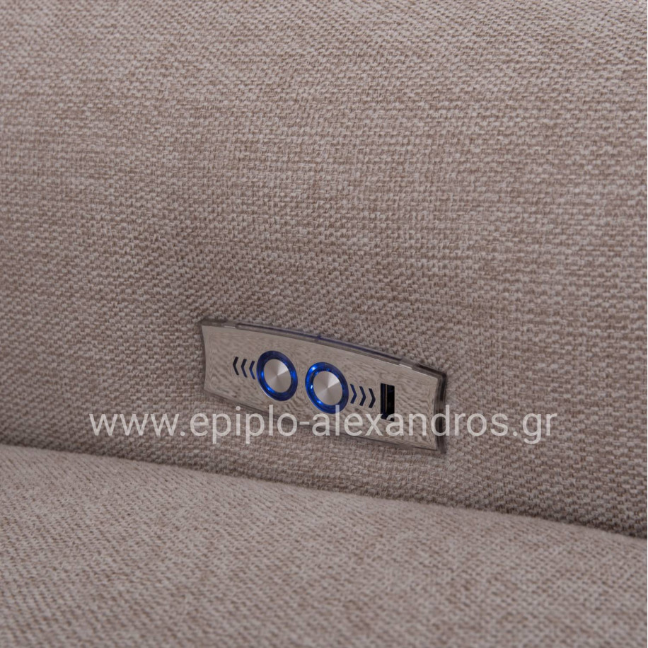 ΓΩΝΙΑΚΟΣ ΚΑΝΑΠΕΣ ΜΕ RECLINE ORACLE HM3290.02 ΜΠΕΖ ΥΦΑΣΜΑ 260x260x90(κάθισμα)x94Υεκ.