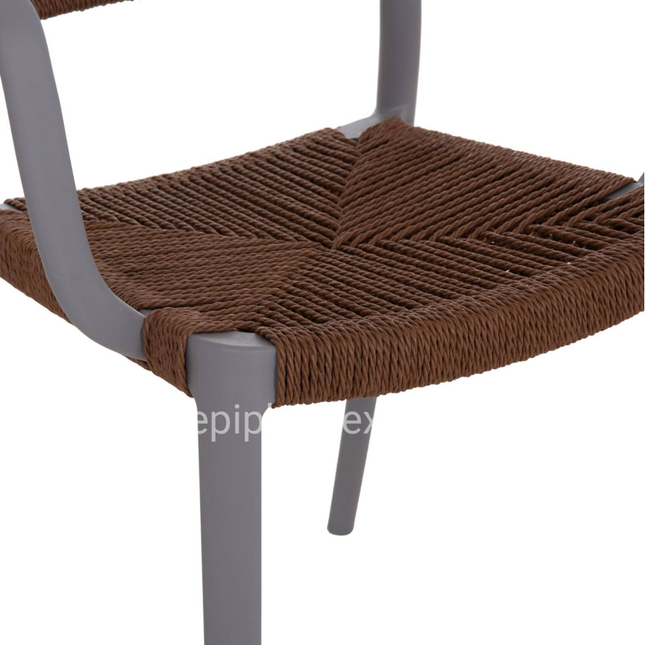 ΠΟΛΥΘΡΟΝΑ ΕΞ.ΧΩΡΟΥ STRIDER HM6391.03 ΓΚΡΙ ΠΟΛΥΠΡΟΠΥΛΕΝΙΟ--ΚΑΦΕ ΣΧΟΙΝΙ 57x53x80Υεκ.