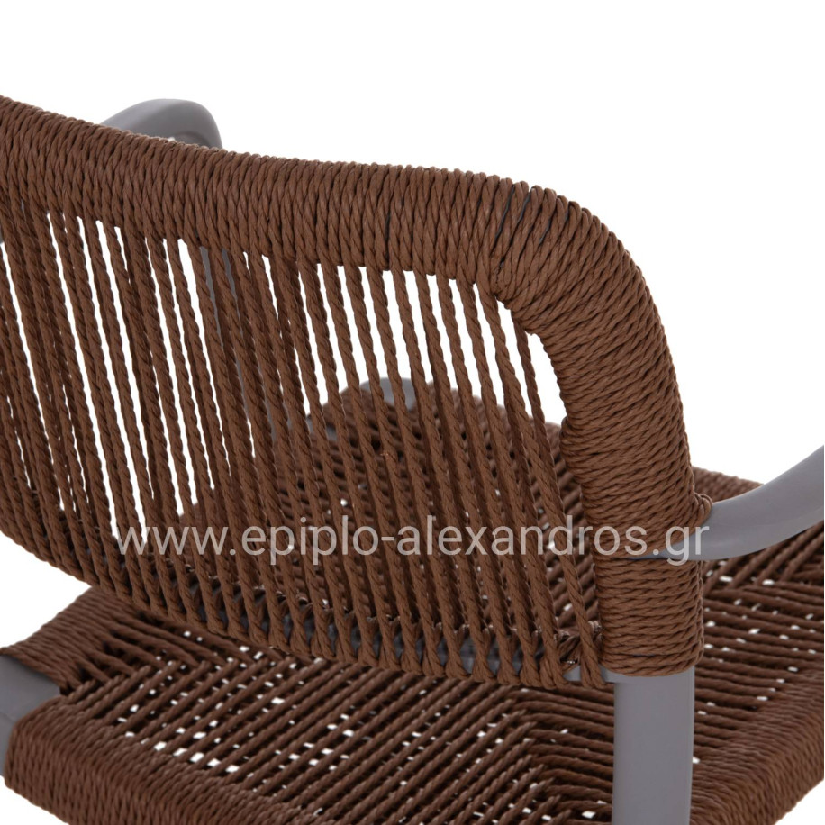 ΠΟΛΥΘΡΟΝΑ ΕΞ.ΧΩΡΟΥ STRIDER HM6391.03 ΓΚΡΙ ΠΟΛΥΠΡΟΠΥΛΕΝΙΟ--ΚΑΦΕ ΣΧΟΙΝΙ 57x53x80Υεκ.