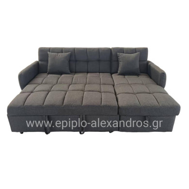 CORNER SOFABED REVERSIBLE NEZU HM3294.01 GREY FABRIC 213x145x83Hcm.