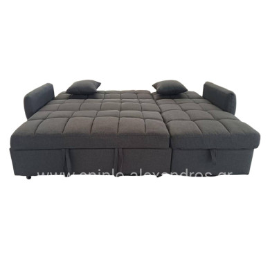 CORNER SOFABED REVERSIBLE NEZU HM3294.01 GREY FABRIC 213x145x83Hcm.