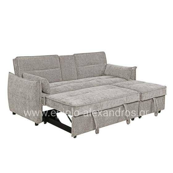 SOFABED 2-SEATER VELAR HM3305.03 BEIGE FABRIC 208x86x85Hcm.