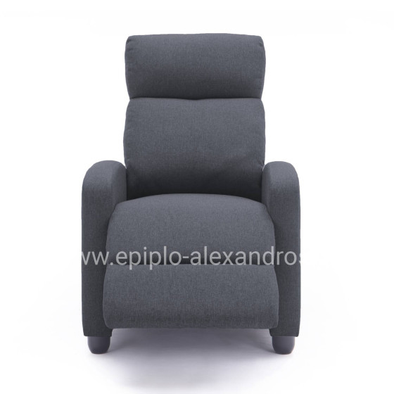 ARMCHAIR WITH PUSH-BACK RELAX MECHANISM DROSEN HM3299.01 GREY FABRIC 68.5x86x100Hcm.