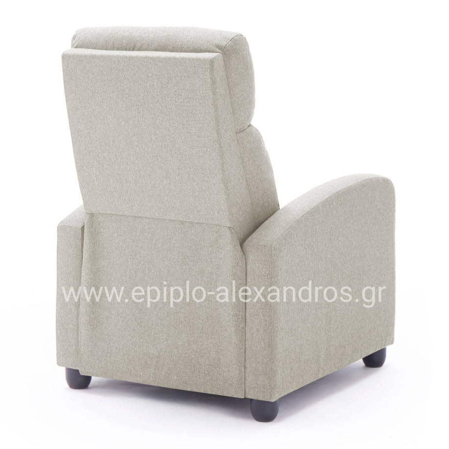 ARMCHAIR WITH PUSH-BACK RELAX MECHANISM DROSEN HM3299.03 BEIGE FABRIC 68.5x86x100Hcm.