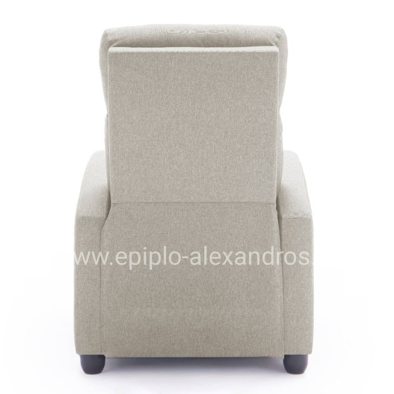ARMCHAIR WITH PUSH-BACK RELAX MECHANISM DROSEN HM3299.03 BEIGE FABRIC 68.5x86x100Hcm.