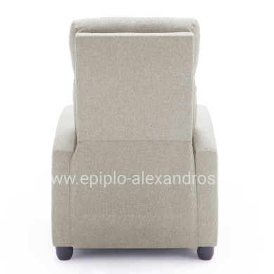 ARMCHAIR WITH PUSH-BACK RELAX MECHANISM DROSEN HM3299.03 BEIGE FABRIC 68.5x86x100Hcm.