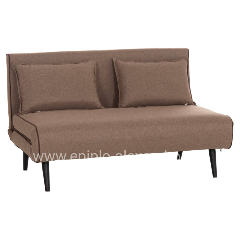 SOFABED FOR 2 PEOPLE ASMA HM3077.07 FABRIC IN DARK BEIGE 143x78x84Hcm.