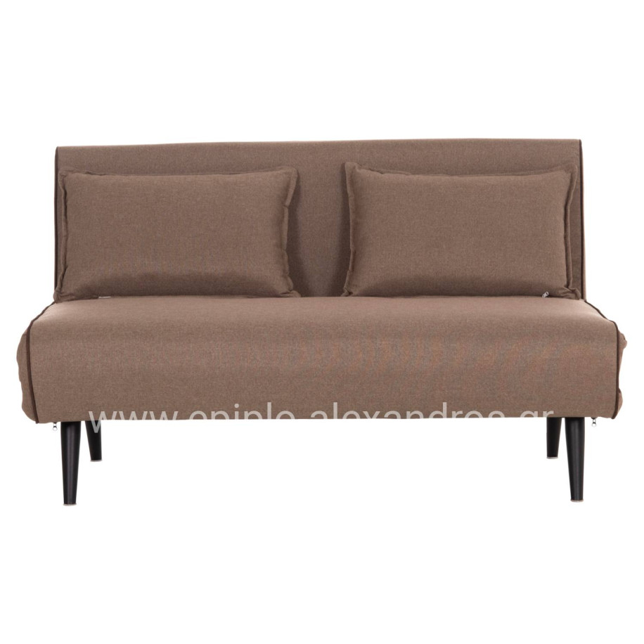SOFABED FOR 2 PEOPLE ASMA HM3077.07 FABRIC IN DARK BEIGE 143x78x84Hcm.