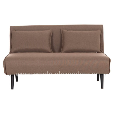 SOFABED FOR 2 PEOPLE ASMA HM3077.07 FABRIC IN DARK BEIGE 143x78x84Hcm.