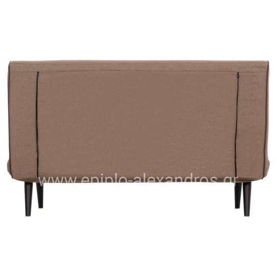 ΚΑΝΑΠΕΣ ΚΡΕΒΑΤΙ 2 ΑΤΟΜΩΝ ASMA HM3077.07 ΣΚΟΥΡΟ ΜΠΕΖ ΥΦΑΣΜΑ 143x78x84Yεκ.