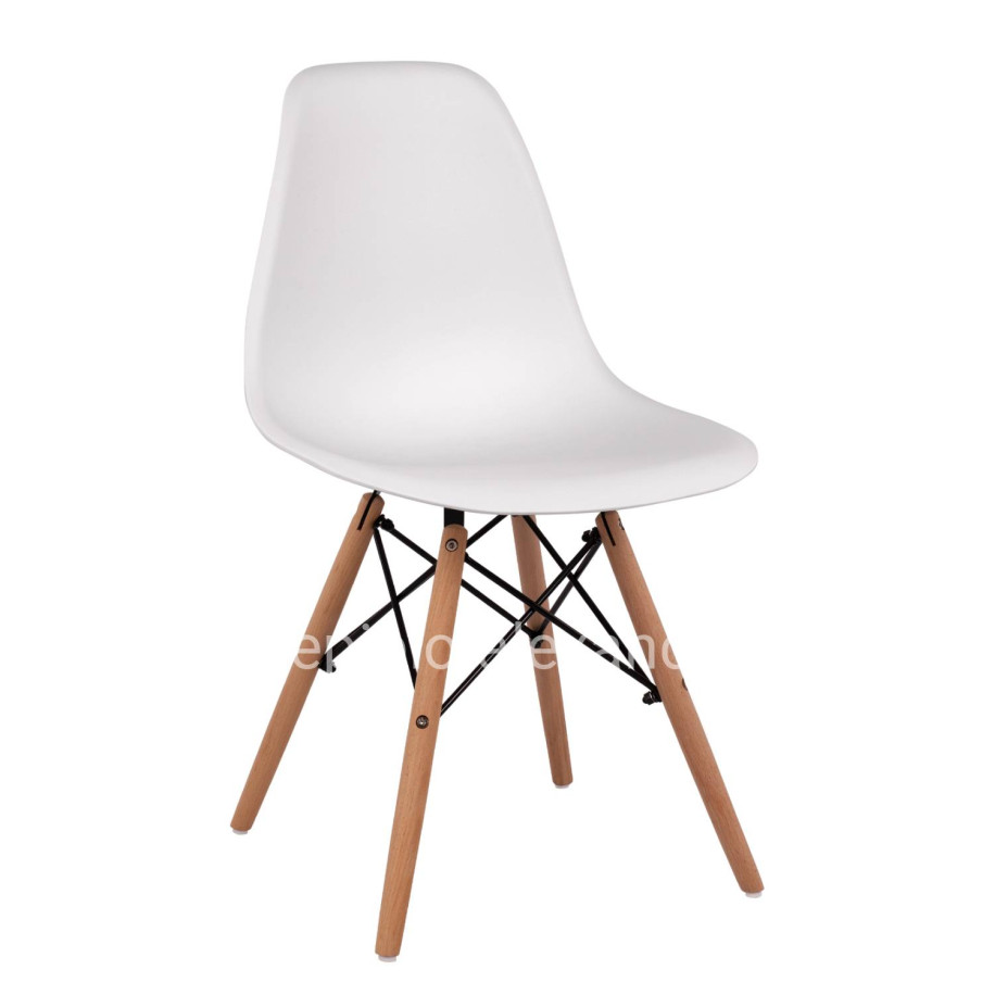 DINING CHAIR 2PCS TWIST HM8460.21 WHITE PP--BEECH WOOD 46x50x82Hcm.
