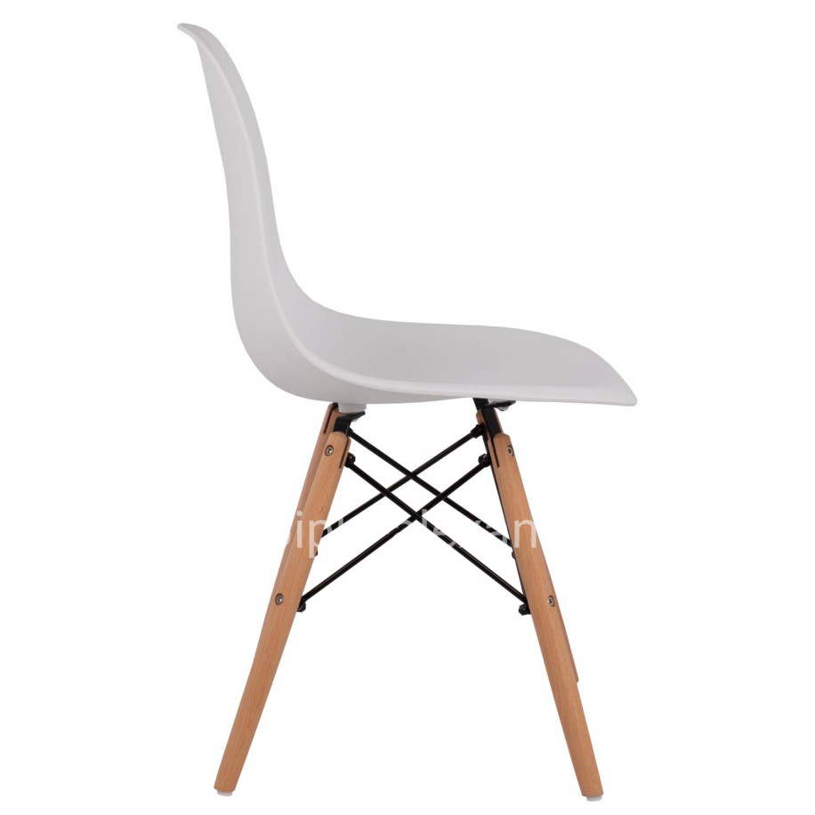 DINING CHAIR 2PCS TWIST HM8460.21 WHITE PP--BEECH WOOD 46x50x82Hcm.