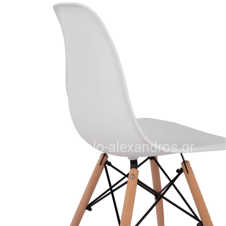 DINING CHAIR 2PCS TWIST HM8460.21 WHITE PP--BEECH WOOD 46x50x82Hcm.