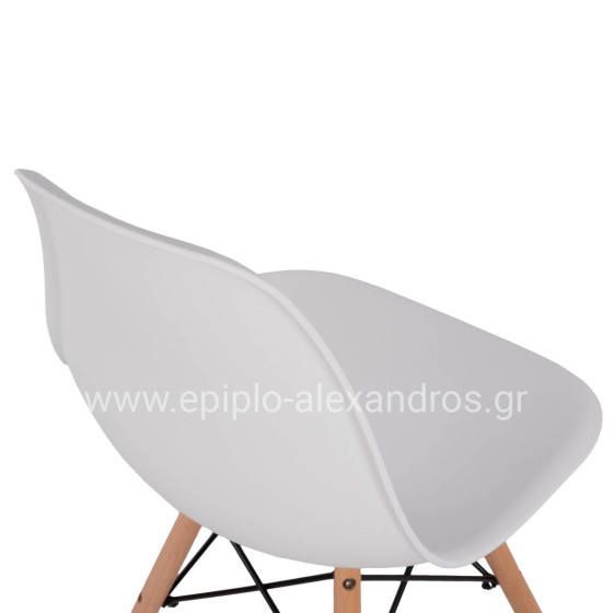 ΚΑΡΕΚΛΑ ΤΡΑΠΕΖΑΡΙΑΣ 2ΤΜΧ TWIST HM8460.21 ΛΕΥΚΟ PP--ΞΥΛΟ ΟΞΙΑΣ 46x50x82Υεκ.