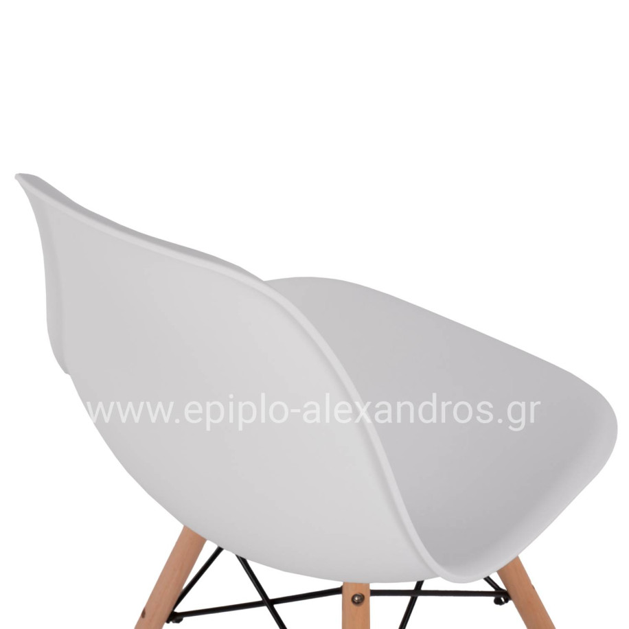 ΚΑΡΕΚΛΑ ΤΡΑΠΕΖΑΡΙΑΣ 2ΤΜΧ TWIST HM8460.21 ΛΕΥΚΟ PP--ΞΥΛΟ ΟΞΙΑΣ 46x50x82Υεκ.