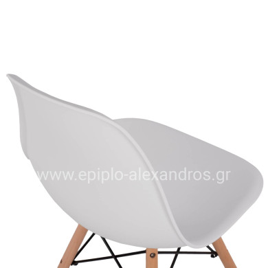 ΚΑΡΕΚΛΑ ΤΡΑΠΕΖΑΡΙΑΣ 2ΤΜΧ TWIST HM8460.21 ΛΕΥΚΟ PP--ΞΥΛΟ ΟΞΙΑΣ 46x50x82Υεκ.