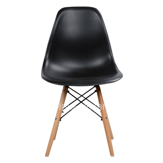 DINING CHAIR 2PCS TWIST HM8460.22 BLACK PP--BEECH WOOD 46x50x82Hcm.