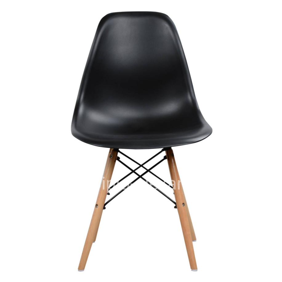 DINING CHAIR 2PCS TWIST HM8460.22 BLACK PP--BEECH WOOD 46x50x82Hcm.