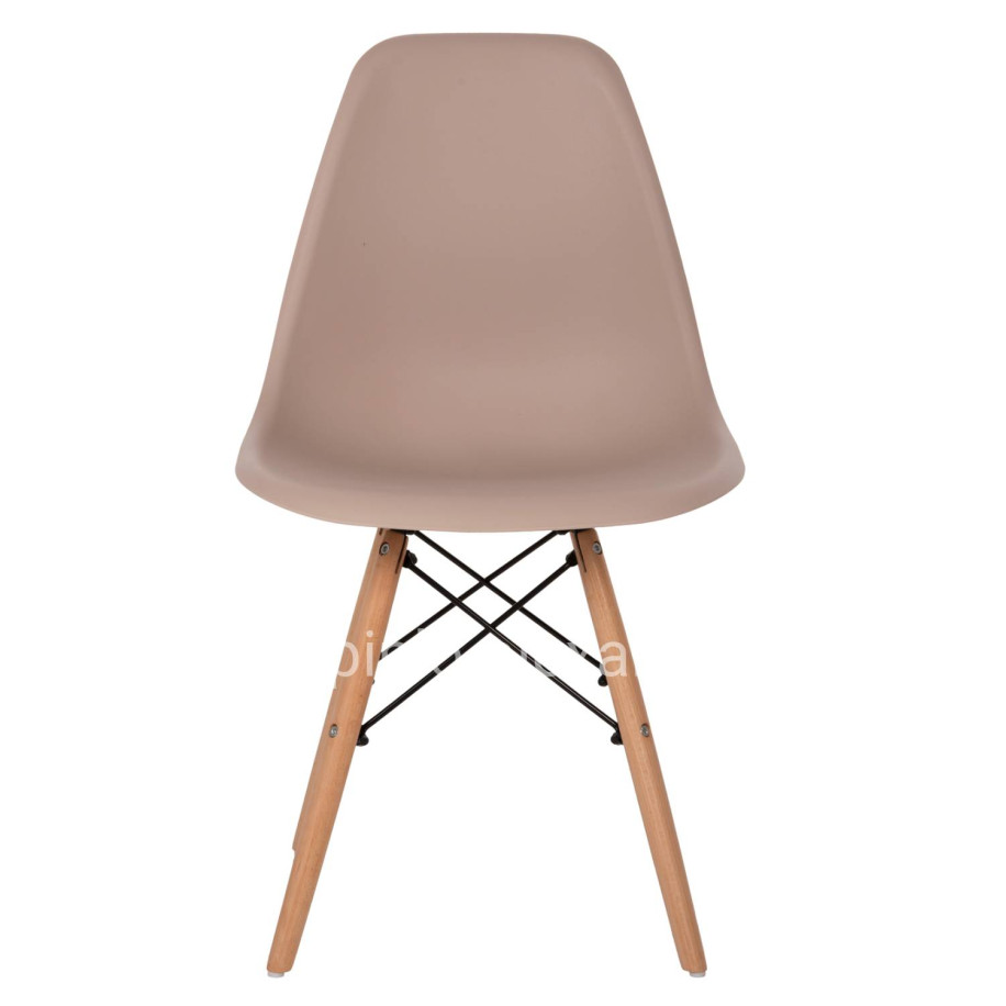 DINING CHAIR 2PCS TWIST HM8460.55 CAPPUCCINO PP--BEECH WOOD 46x50x82Hcm.