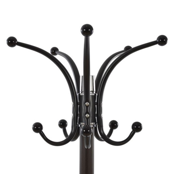 Hat/Coat Stand Metallic SHIA HM0038.05 rotating walnut with black marble base Φ37x170Η cm