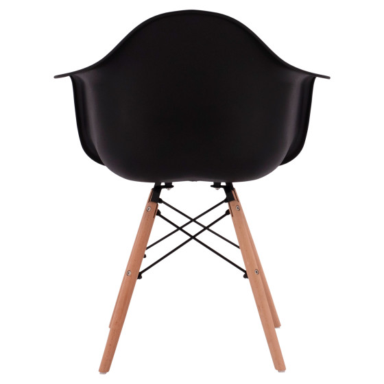 Armchair with wooden legs and black seat Mirto HM005.02 64x60x81 cm