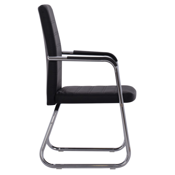 Conference chair HM1021.01 With arms and black PU 54x60x94 cm