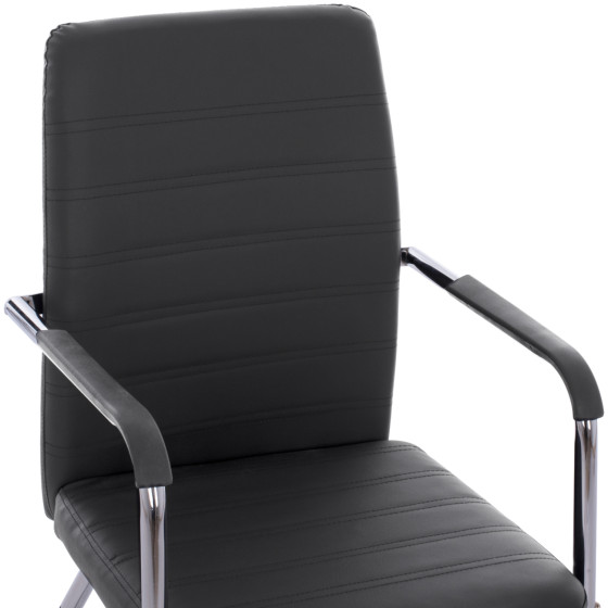 Conference chair HM1021.01 With arms and black PU 54x60x94 cm
