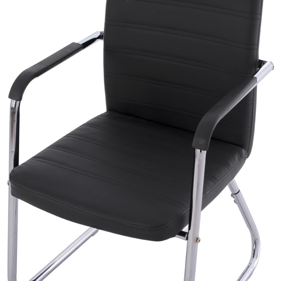 Conference chair HM1021.01 With arms and black PU 54x60x94 cm