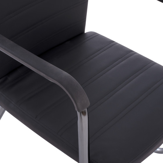 Conference chair HM1021.01 With arms and black PU 54x60x94 cm