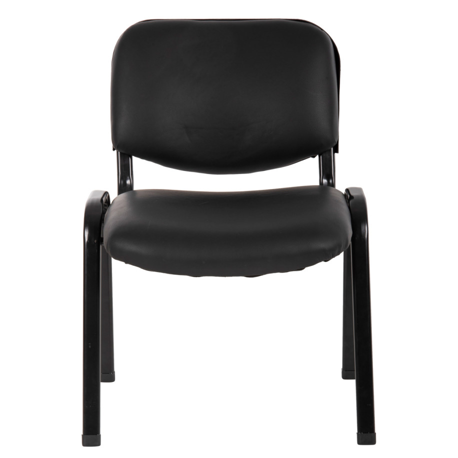 ΚΑΡΕΚΛΑ JANISHA HM1010.01 ΜΕ ΔΕΡΜΑΤΙΝΗ PU ΜΑΥΡΟ 53,5x59x77 εκ.