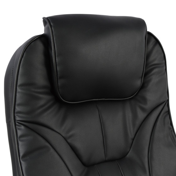 ΚΑΡΕΚΛΑ ΓΡΑΦΕΙΟΥ ΜΑΥΡΟ PU STARELL ΜΕ ΠΟΔΙ ΧΡΩΜΙΟ 65x71x106,5-116Y εκ.HM1025.01