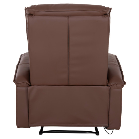 HM0026.03 Armchair ROCCA, massage mechanism, PU brown 80x96x97 cm