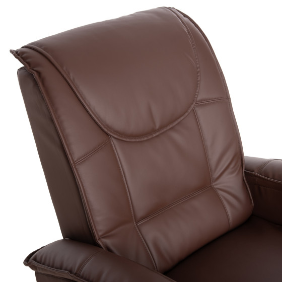 HM0026.03 Armchair ROCCA, massage mechanism, PU brown 80x96x97 cm