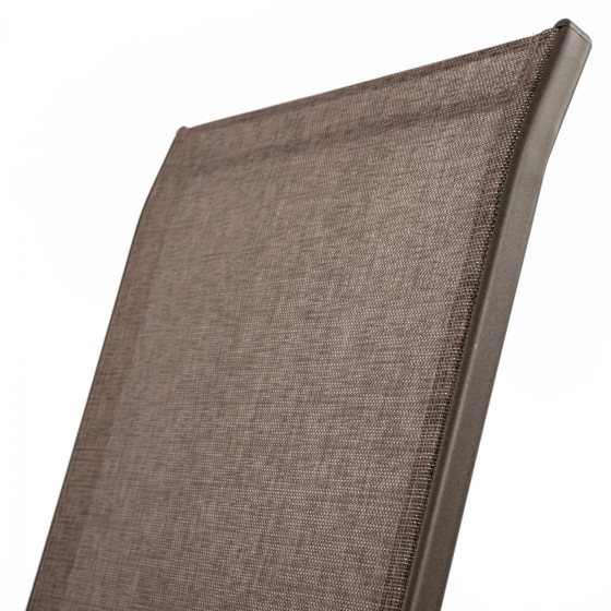 OUTDOOR ARMCHAIR LEON HM5000.02 BROWN METAL FRAME-BROWN TEXTILENE 54x70x93Hcm.