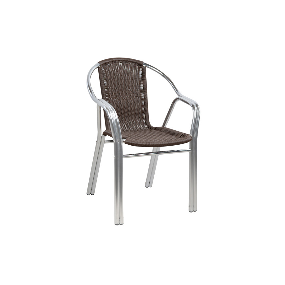 Armchair Noel HM5019 Aluminum Double Frame with rattan 56x60x75 cm