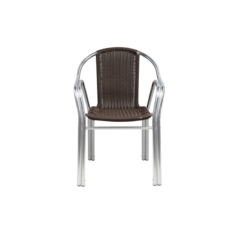 Armchair Noel HM5019 Aluminum Double Frame with rattan 56x60x75 cm