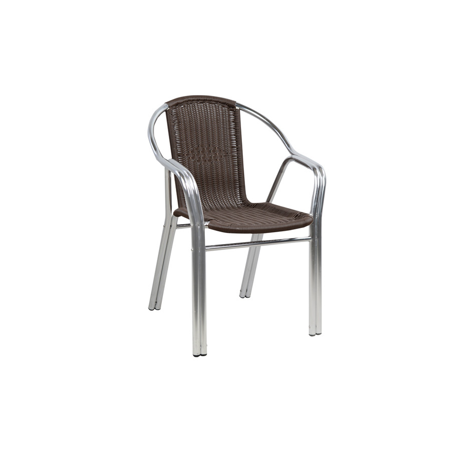 Armchair Noel HM5019 Aluminum Double Frame with rattan 56x60x75 cm